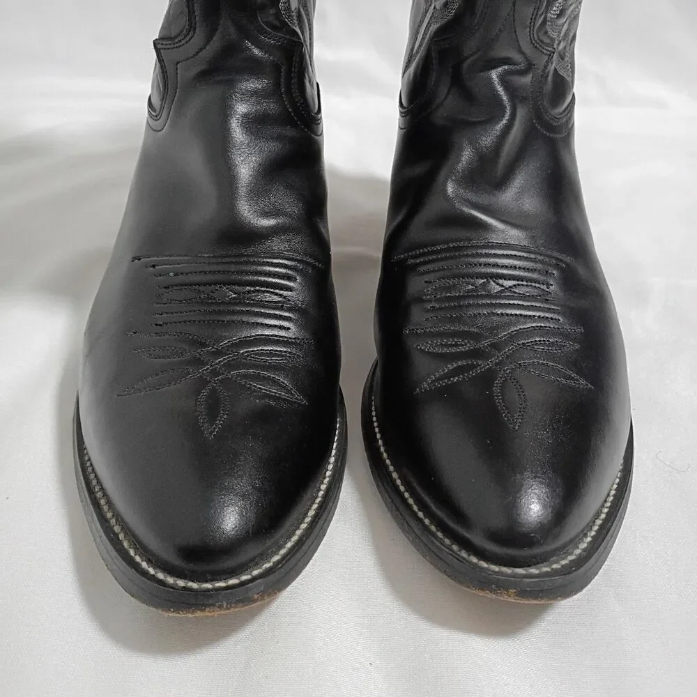 Justin Boots Mens Classic Western  Cowboy Boot Black 1409 Sz 11 D
